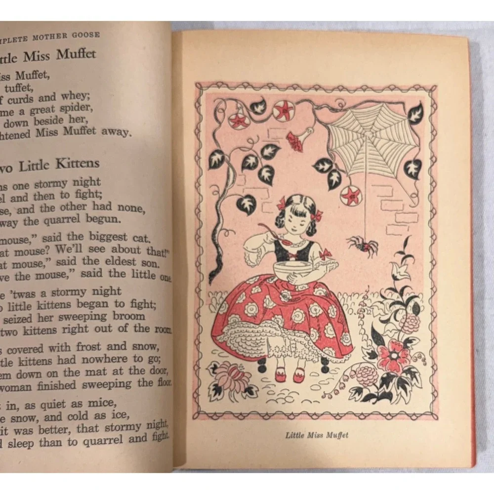 Vintage 1953 Mother Goose Complete Book of Nursery Rhymes Whitman Publishing